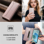 Калъф тип портмоне за Xiaomi 17 Ultra - светло розов - 1