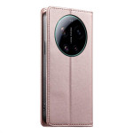 Калъф тип портмоне за Xiaomi 17 Ultra - светло розов - 0