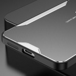 Алуминиев гръб за Xiaomi 17 Ultra - черен със сребриста рамка - 2