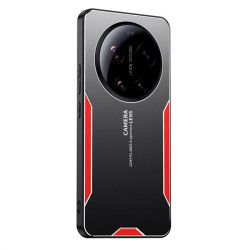 Алуминиев гръб за Xiaomi 17 Ultra - черен с червена рамка