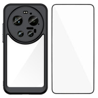 Силиконов гръб Rugged Armor за Xiaomi 17 Ultra - черна рамка