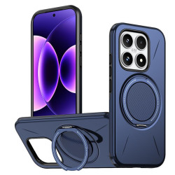 Хибриден гръб с кръгла метална стойка за Xiaomi 17 - тъмно син