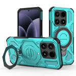 Хибриден гръб с кръгла метална стойка за Xiaomi 17 - светло син - 0