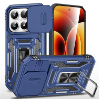Хибриден гръб със стойка и слайдър за камера за Xiaomi 17 - тъмно син