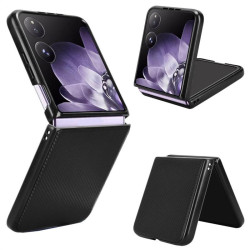 Пластмасов гръб с карбонова текстура за Xiaomi MIX Flip - черен