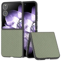 Пластмасов гръб с карбонова текстура за Xiaomi MIX Flip - зелен