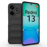 Подсилен силиконов гръб на ленти за Xiaomi Redmi 13 - черен