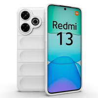 Подсилен силиконов гръб на ленти за Xiaomi Redmi 13 - бял