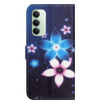 Калъф тип портмоне за Xiaomi Redmi 15 4G - две цветя - 0 Калъф тип портмоне за Xiaomi Redmi 15 4G - две цветя - 0