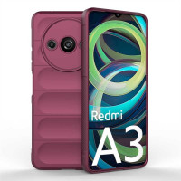 Подсилен силиконов гръб на ленти за Xiaomi Redmi A3 - винено червен