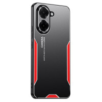Алуминиев гръб за Xiaomi Redmi A5 - черен с червена рамка