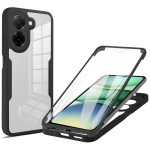 Цялостен гръб от силикон и пластмаса за Xiaomi Redmi A5 - прозрачен с черна рамка