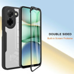 Цялостен гръб от силикон и пластмаса за Xiaomi Redmi A5 - прозрачен с черна рамка - 2