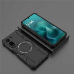 Хибриден гръб с кръгла метална стойка MAGSAFE за Xiaomi Redmi A7 Pro - черен - 0