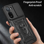 Хибриден гръб със стойка и слайдър за камера за Xiaomi Redmi A7 Pro - черен - 3