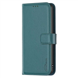 Кожен калъф тип портмоне марка BINFEN COLOR за Xiaomi Redmi Note 15 4G/5G - тюркоазен