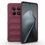 Подсилен силиконов гръб на ленти за Xiaomi Redmi Note 15 4G - винено червен