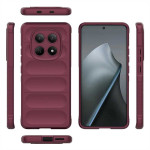 Подсилен силиконов гръб на ленти за Xiaomi Redmi Note 15 4G - винено червен - 2