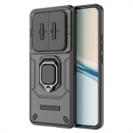 Хибриден гръб с кръгла стойка и слайдър за камера за Xiaomi Redmi Note 15 5G - черен - 0