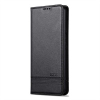 Кожен калъф страничен flip марка AZNS за Xiaomi Redmi Note 15 5G – черен