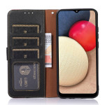 Кожен калъф тип портмоне марка KHAZNEH за Xiaomi Redmi Note 15 5G - черен с червена лента - 0 Кожен калъф тип портмоне марка KHAZNEH за Xiaomi Redmi Note 15 5G - черен с червена лента - 0