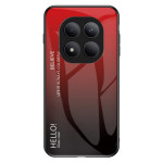 Силиконов кейс със стъклен гръб за Xiaomi Redmi Note 15 Pro 5G - червен градиент Силиконов кейс със стъклен гръб за Xiaomi Redmi Note 15 Pro 5G - червен градиент