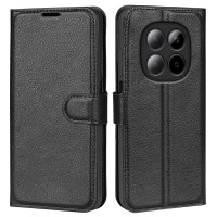 Кожен калъф тип портмоне за Xiaomi Redmi Note 15 Pro 5G - черен