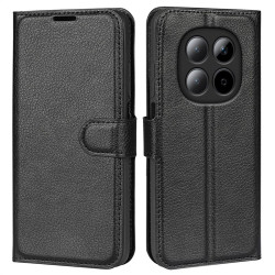 Кожен калъф тип портмоне за Xiaomi Redmi Note 15 Pro 5G - черен