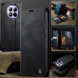 Кожен калъф страничен flip марка CASEME за Xiaomi Redmi Note 15 Pro 5G – черен