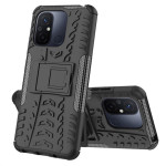 Двупластов гръб със стойка за Xiaomi Redmi 12C - черен - 2