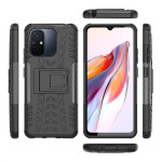 Двупластов гръб със стойка за Xiaomi Redmi 12C - черен - 1