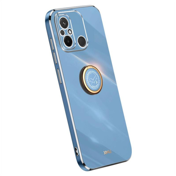 Силиконов гръб със стойка тип пръстен марка XINLI за Xiaomi Redmi 12C - син