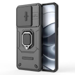 Хибриден гръб със стойка и слайдер за камера за Xiaomi Redmi Note 14 5G - черен - 0
