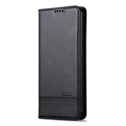 Кожен калъф страничен flip марка AZNS за Xiaomi Redmi Note 14 5G &ndash; черен