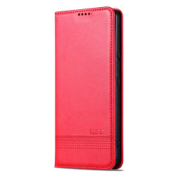 Кожен калъф страничен flip марка AZNS за Xiaomi Redmi Note 14 5G &ndash; червен