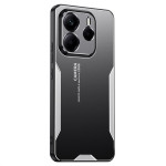 Алуминиев гръб за Xiaomi Redmi Note 14 5G - черен със сребрист ръб