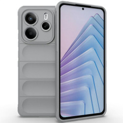Подсилен силиконов гръб на ленти за Xiaomi Redmi Note 14 5G - сив