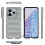 Подсилен силиконов гръб на ленти за Xiaomi Redmi Note 14 5G - сив - 0