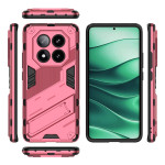 Хибриден гръб със стойка марка BIBERCAS за Xiaomi Redmi Note 14 Pro 5G - ярко розов - 2