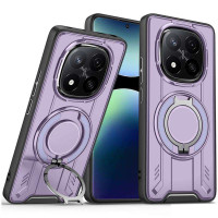 Хибриден гръб с кръгла стойка за Xiaomi Redmi Note 14 Pro 5G - лилав