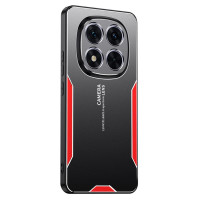 Алуминиев гръб за Xiaomi Redmi Note 14 Pro 5G - черен с червена рамка
