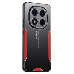 Алуминиев гръб за Xiaomi Redmi Note 14 Pro 5G - черен с червена рамка
