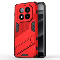 Хибриден гръб със стойка за Xiaomi Redmi Note 14 Pro+ 5G - червен