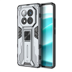 Хибриден гръб със стойка за Xiaomi Redmi Note 14 Pro+ 5G - сив