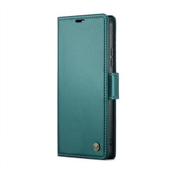 Кожен калъф страничен flip марка CASEME за Xiaomi Redmi Note 14 Pro 5G/14 Pro+ 5G &ndash; тюркоазен