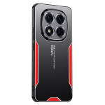 Алуминиев гръб за Xiaomi Redmi Note 14 Pro+ 5G - черен с червена рамка