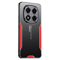 Алуминиев гръб за Xiaomi Redmi Note 14 Pro+ 5G - черен с червена рамка