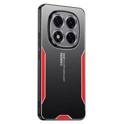 Алуминиев гръб за Xiaomi Redmi Note 14 Pro+ 5G - черен с червена рамка
