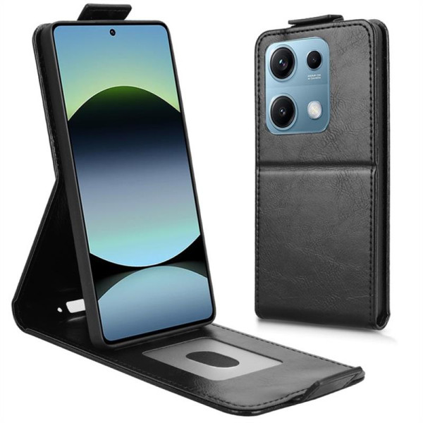 Кожен калъф flip за Xiaomi Redmi Note 14S - черен Кожен калъф flip за Xiaomi Redmi Note 14S - черен