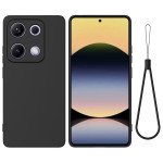Силиконов гръб с верижка за Xiaomi Redmi Note 14S - черен
